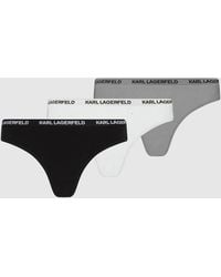 Karl Lagerfeld - Logo Thong – 3 Pack, Multicoloured - Lyst
