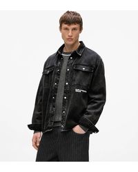 KL Jeans - Karl Quote Denim Overshirt - Lyst