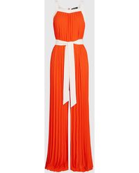 KARL LAGERFELD - Pleated Jumpsuit - Lyst