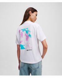 Karl Lagerfeld - Floral-print T-shirt - Lyst