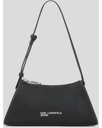 Karl Lagerfeld - Metal Logo Small Shoulder Bag - Lyst