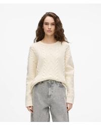 KARL LAGERFELD - Chunky Cable Knit Sweater - Lyst