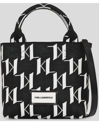 Karl Lagerfeld - K/monogram Knit Small Tote Bag - Lyst