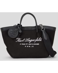 Karl Lagerfeld - Hotel Karl Small Canvas Tote Bag - Lyst