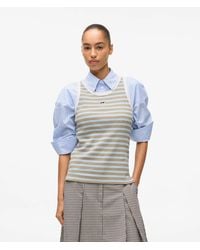 KARL LAGERFELD - Ikon Striped Tank Top, Multicoloured - Lyst