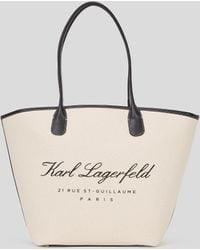 Karl Lagerfeld - Hotel Karl Medium Canvas Tote Bag - Lyst