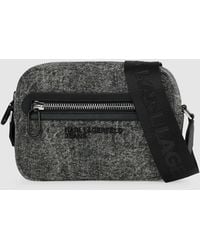 KL Jeans - Washed Denim Crossbody Bag - Lyst
