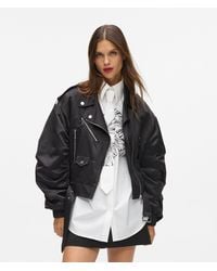 KARL LAGERFELD - Bomberjacke Aus Satin, Damen, Größe - Lyst