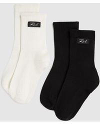 KARL LAGERFELD - Signature Logo Socks – 2 Pack - Lyst