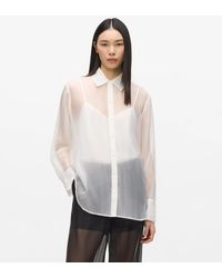 KARL LAGERFELD - Organza Blouse - Lyst