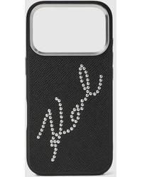 KARL LAGERFELD - Signature Studs Iphone 17 Pro Max Case - Lyst