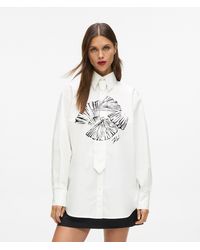 KARL LAGERFELD - Poplin Tie Shirt - Lyst