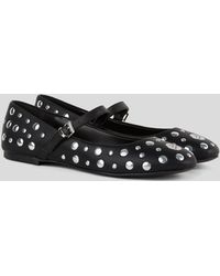 KARL LAGERFELD - Karo Mirror Studs Ballet Flats - Lyst