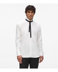 Karl Lagerfeld - Hemd Mit Stehkragen, Herren, Größe - Lyst