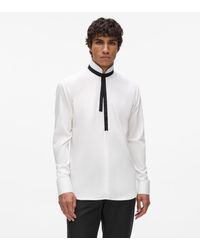 Karl Lagerfeld - Hemd Mit Stehkragen, Herren, Größe - Lyst