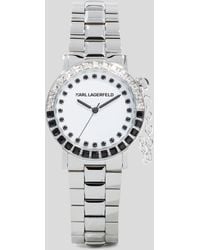 Karl Lagerfeld - Uhr Mit Kristallbesatz, Damen, Größe - Lyst
