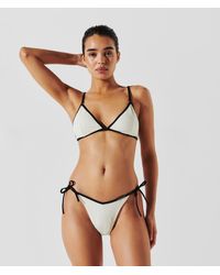 Karl Lagerfeld - Hotel Karl Gehäkeltes Triangel-Bikini-Oberteil, Frau, Größe - Lyst