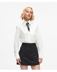 KARL LAGERFELD - Poplin Blouse - Lyst