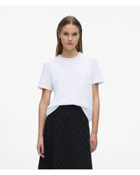 KARL LAGERFELD - Faux-Pearl Neck T-Shirt - Lyst
