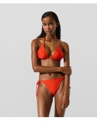 KARL LAGERFELD - Triangle Bikini Top - Lyst