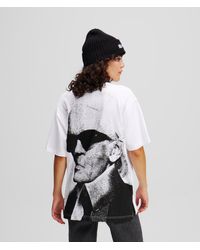 Karl Lagerfeld - Grafisches T-Shirt Mit Karl-Print, Frau, Größe - Lyst