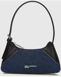 KL Jeans - Rebel Denim And Faux-Leather Shoulder Bag - Lyst