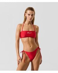 KARL LAGERFELD - Signature Bandeau Bikini Set - Lyst