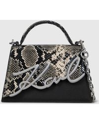 KARL LAGERFELD - K/Signature Small Python Crossbody Bag - Lyst