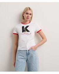 Karl Lagerfeld - T-Shirt Avec Initiale Disney X Kl - Lyst