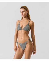 KARL LAGERFELD - Ikon Gingham Bikini Bottoms, Multicoloured - Lyst