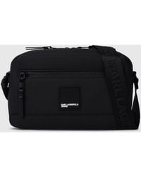 KL Jeans - Coated Technical-Leather Crossbody Bag - Lyst