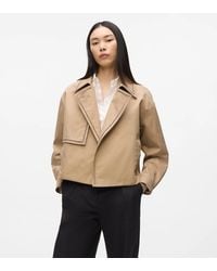 KARL LAGERFELD - Cut-Out Embroidery Short Trench Coat - Lyst