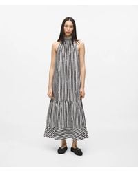 KARL LAGERFELD - Striped Halterneck Maxi Dress, Multicoloured - Lyst