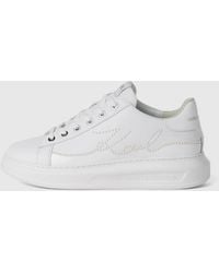 KARL LAGERFELD - Kapri Faux-Pearl Signature Sneakers - Lyst