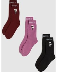 KARL LAGERFELD - Ikon Socks – 3-Pack, Multicoloured - Lyst