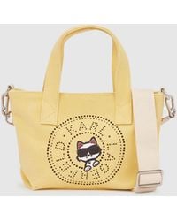 KARL LAGERFELD - Ikon Circle Choupette Rhinestones Shopper - Lyst