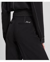 Karl Lagerfeld - Hose Mit Kontrastnähten, Damen, Größe - Lyst