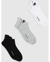 KARL LAGERFELD - Kameo Short Socks – 3-Pack, Multicoloured - Lyst