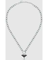 KARL LAGERFELD - Heart Charm Necklace - Lyst
