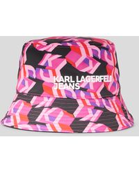 Karl Lagerfeld - Monogram-print Bucket Hat - Lyst