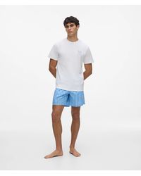 KARL LAGERFELD - Striped Shorts Pajama Set - Lyst