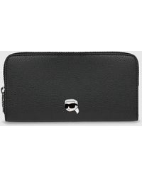 KARL LAGERFELD - Ikon Pebble Continental Wallet - Lyst