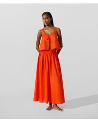 KARL LAGERFELD - K/Signature Beach Maxi Skirt - Lyst