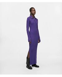 KL Jeans - Zipped Maxi Knit Dress - Lyst