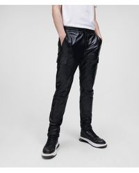 Karl Lagerfeld Karl Leather Trousers - Black
