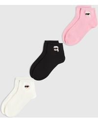 KARL LAGERFELD - Ikon Short Socks – 3-Pack - Lyst