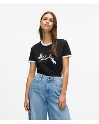 KARL LAGERFELD - Ikon Signature Choupette T-Shirt, Damen, Größe - Lyst