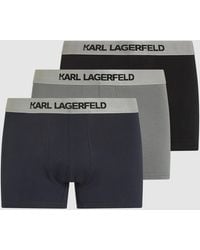 KARL LAGERFELD - Metallic Logo Trunks – 3-Pack - Lyst