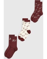KARL LAGERFELD - Signature Print Socks - Lyst