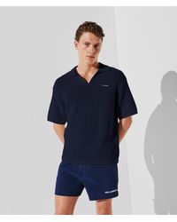 Karl Lagerfeld - Hotel Karl Gehäkeltes Poloshirt, Mann, Größe: Xl - Lyst
